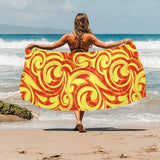 Fire flame design pattern Beach Towel