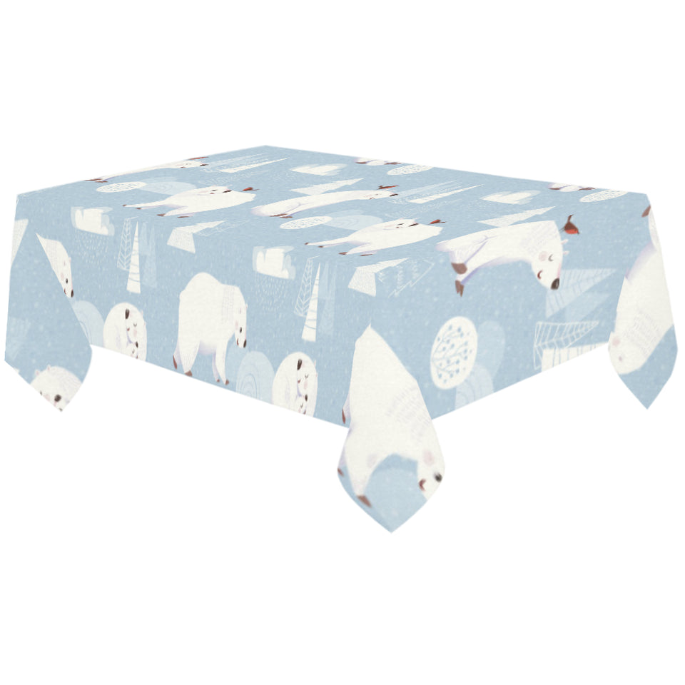 Cute polar bears Christmas decoration pattern Tablecloth
