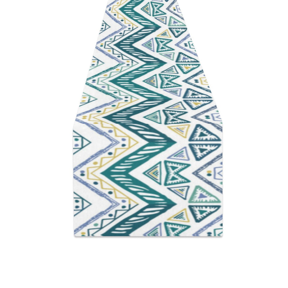 zigzag chevron paint design pattern Table Runner