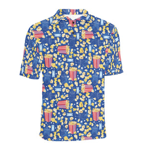 Popcorn Pattern Print Design 01 Men's All Over Print Polo Shirt