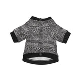 Handwritten cheese pattern All Over Print Pet Dog Round Neck Fuzzy Shirt