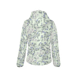 hand drawn blueberry pattern Women's Padded Hooded Jacket