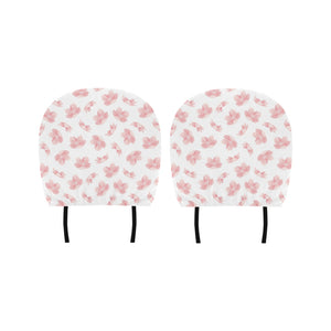 Pink sakura cherry blossom pattern Car Headrest Cover