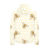 Bee honeycomb seamless design pattern Men's Padded Hooded Jacket