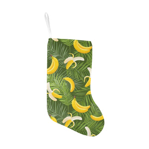 Banana Palm Leaves pattern Christmas Stocking