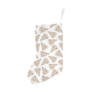 Hand drawn pizza pattern Christmas Stocking