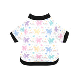 colorful unicorn rainbow heart pattern All Over Print Pet Dog Round Neck Fuzzy Shirt