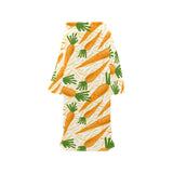 Carrot Pattern Print Design 01 Blanket Robe with Sleeves