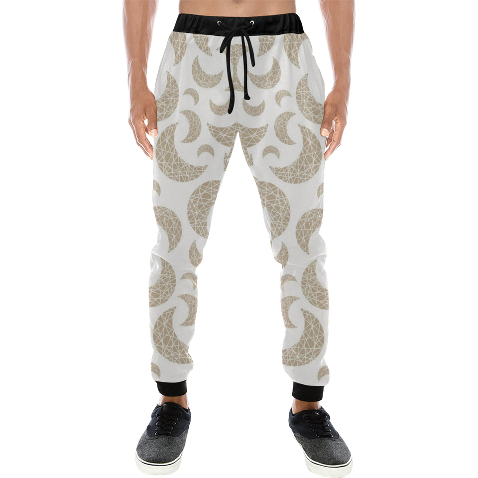 Cool gold moon abstract pattern Unisex Casual Sweatpants