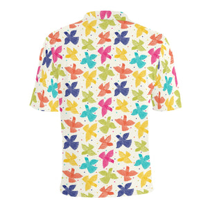 Pigeon Pattern Print Design 01 Men's All Over Print Polo Shirt