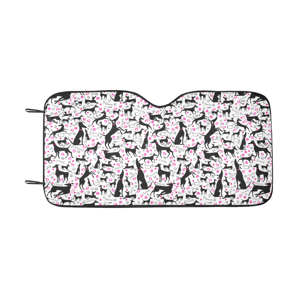 Greyhound Pattern Print Design 02 Car Sun Shade