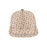 Cute Corgis Pattern pink background All Over Print Snapback Cap