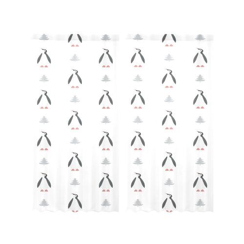 Penguin pattern Gauze Curtain