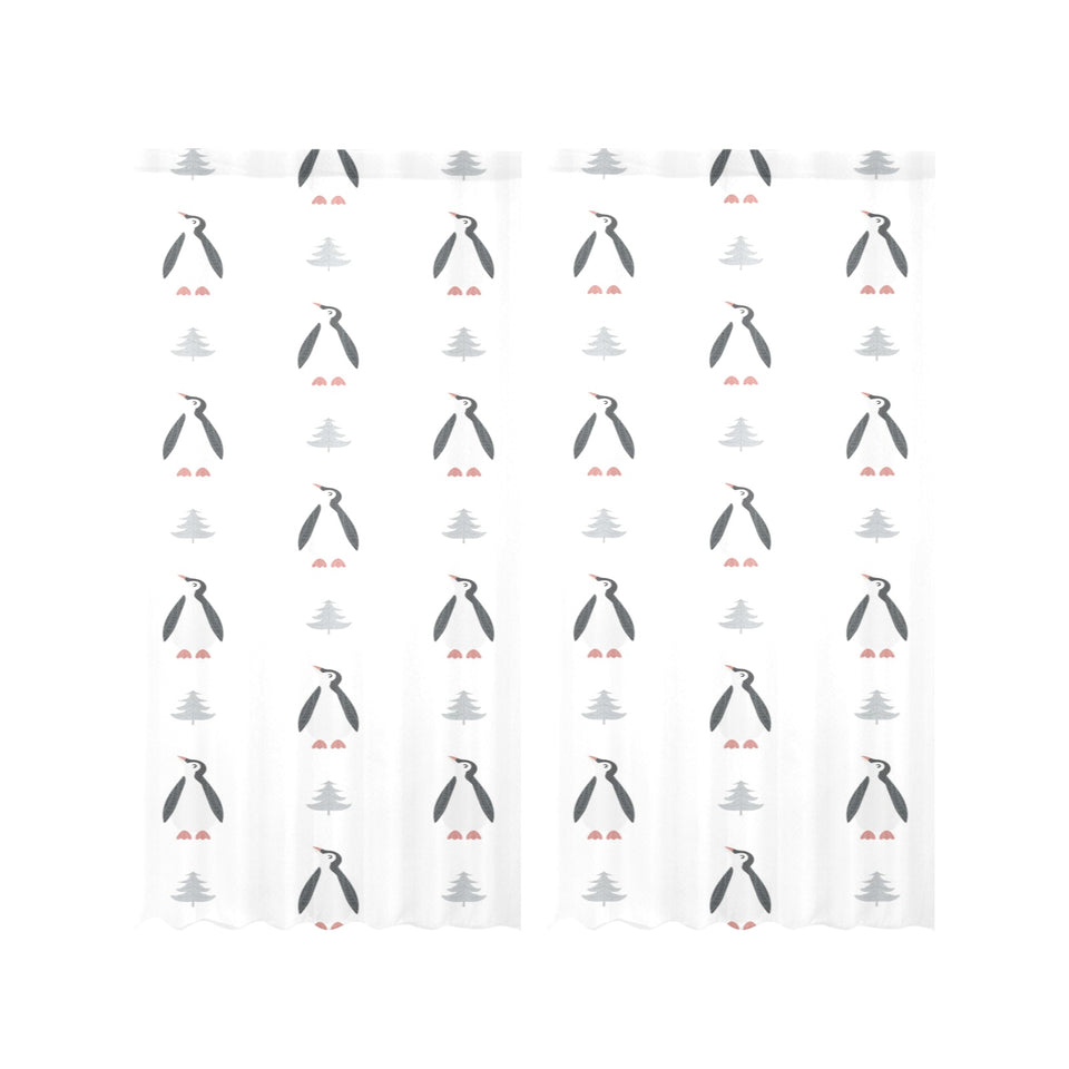 Penguin pattern Gauze Curtain