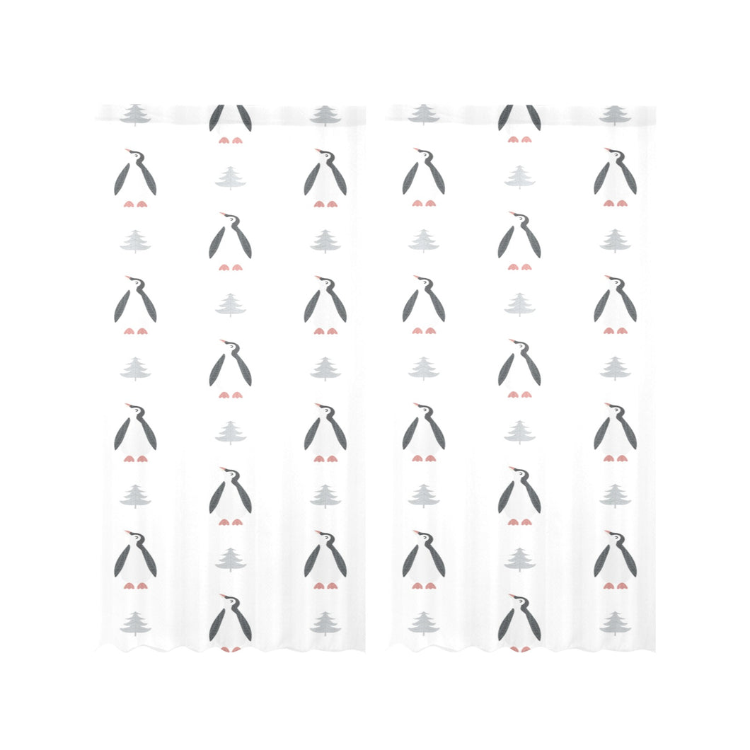 Penguin pattern Gauze Curtain