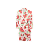 Watermelon pattern Men's Long Sleeve Belted Night Robe