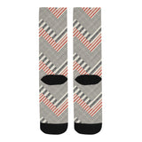 zigzag chevron striped pattern Crew Socks