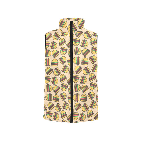 Hamburger Pattern Print Design 01 Men's Padded Vest