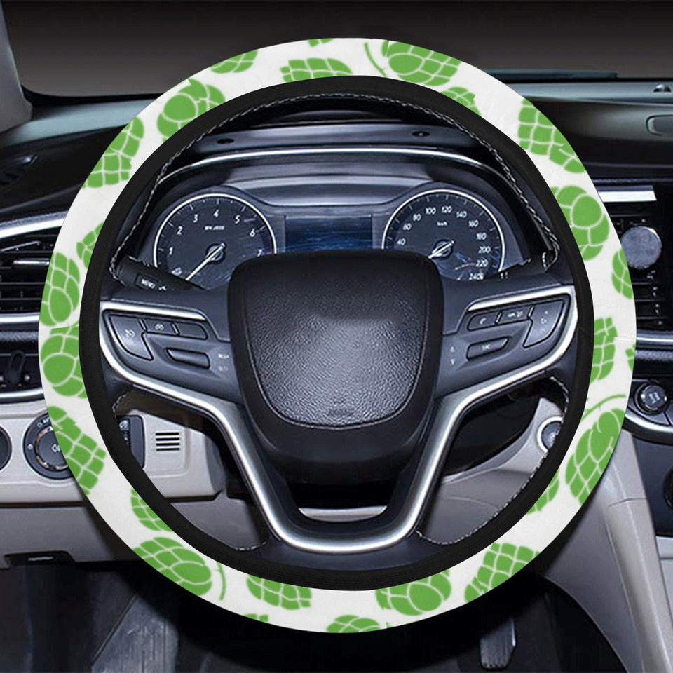 Hop pattern background Car Steering Wheel Cover