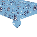 Anchors rudder compass star nautical pattern Tablecloth
