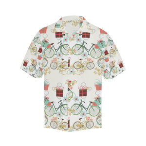 Bicycle Pattern Print Design 05 Men's All Over Print Hawaiian Shirt (Model T58)