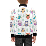 Cute owl pattern Kids' Boys' Girls' Bomber Jacket