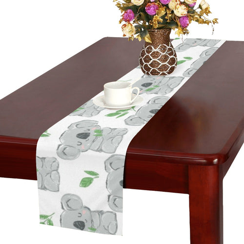Hand drawn Koala leaves pattern Table Runner