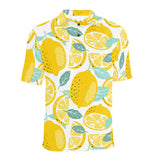 lemon design pattern Men's All Over Print Polo Shirt