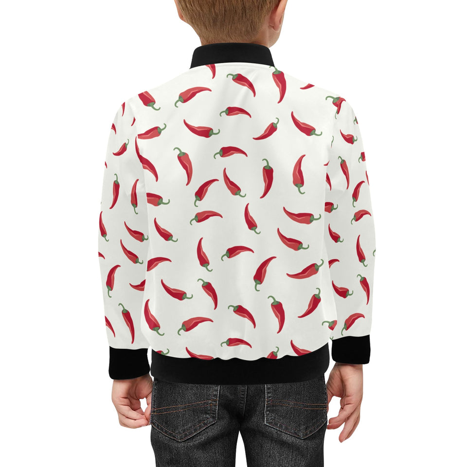 Chili peppers pattern Kids' Boys' Girls' Bomber Jacket