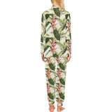 heliconia pattern Women's All Over Print Pajama Set