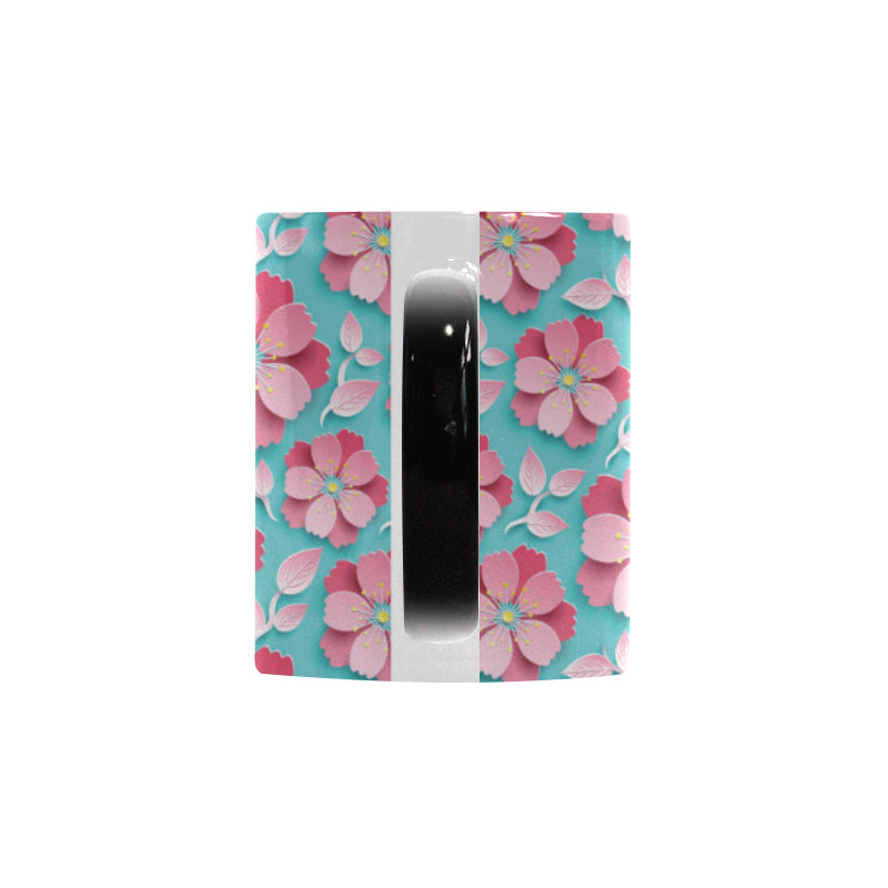 3D sakura cherry blossom pattern Morphing Mug Heat Changing Mug