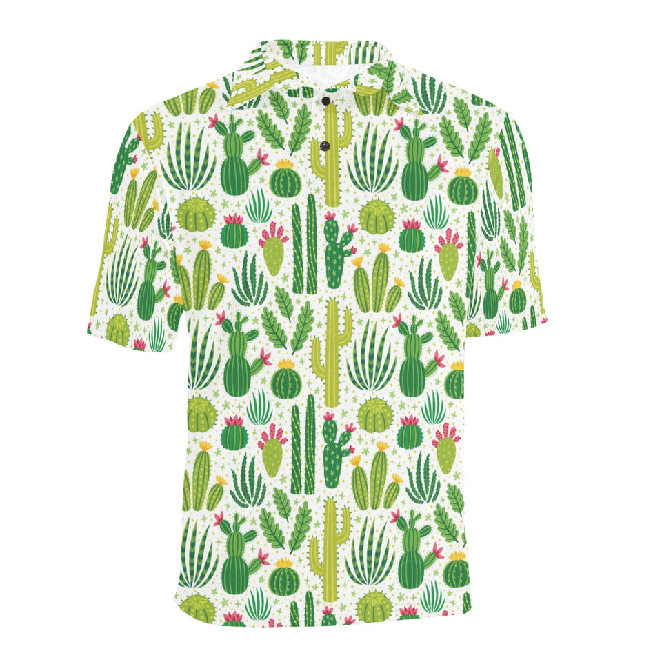 Cactus pattern copy Men's All Over Print Polo Shirt