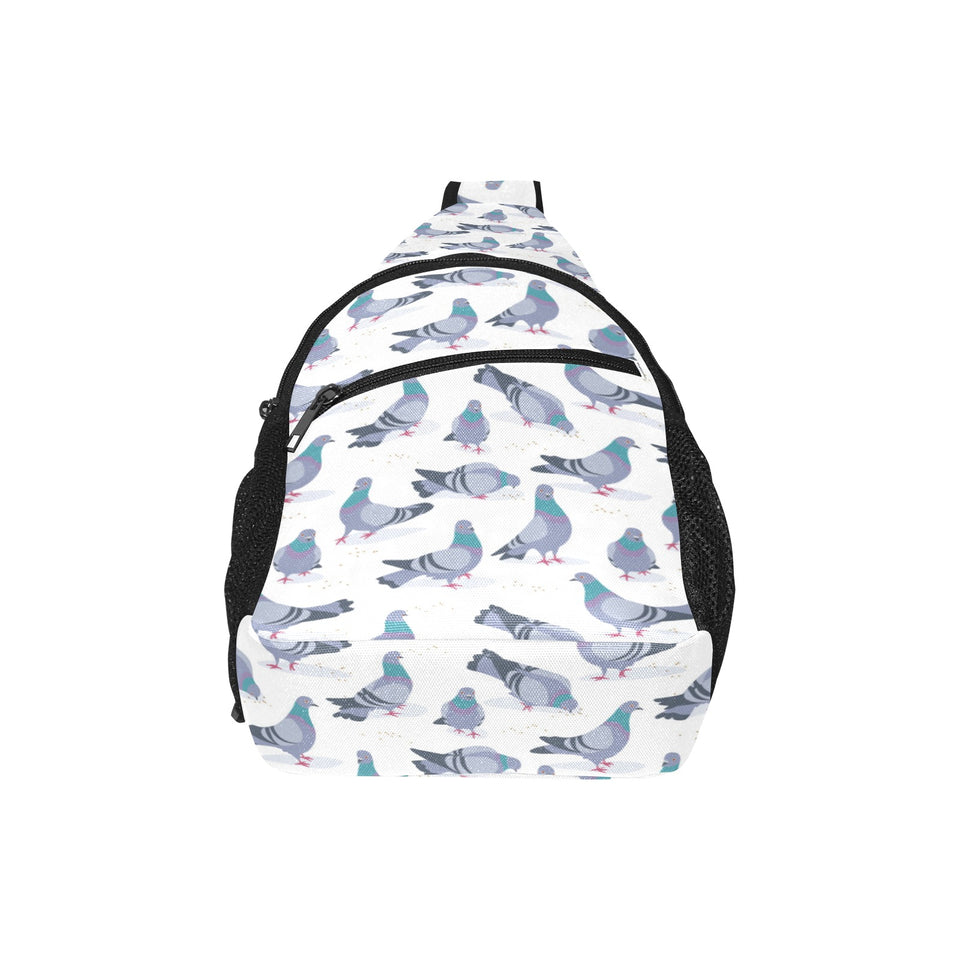 Pigeon Pattern Print Design 03 All Over Print Chest Bag