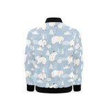 Cute polar bears Christmas decoration pattern Kids' Boys' Girls' Bomber Jacket