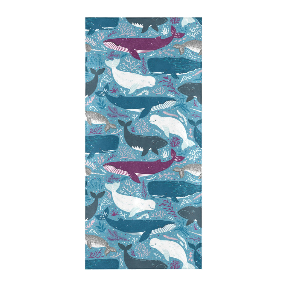 Whale design pattern Beach Towel