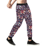 Elephant indian style ornament pattern Unisex Casual Sweatpants