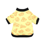 Cheese design pattern All Over Print Pet Dog Round Neck Fuzzy Shirt