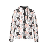 Pig Pattern Print Design 05 Women's Padded Hooded Jacket