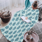 Swordfish Pattern Print Design 05 Blanket Robe with Sleeves