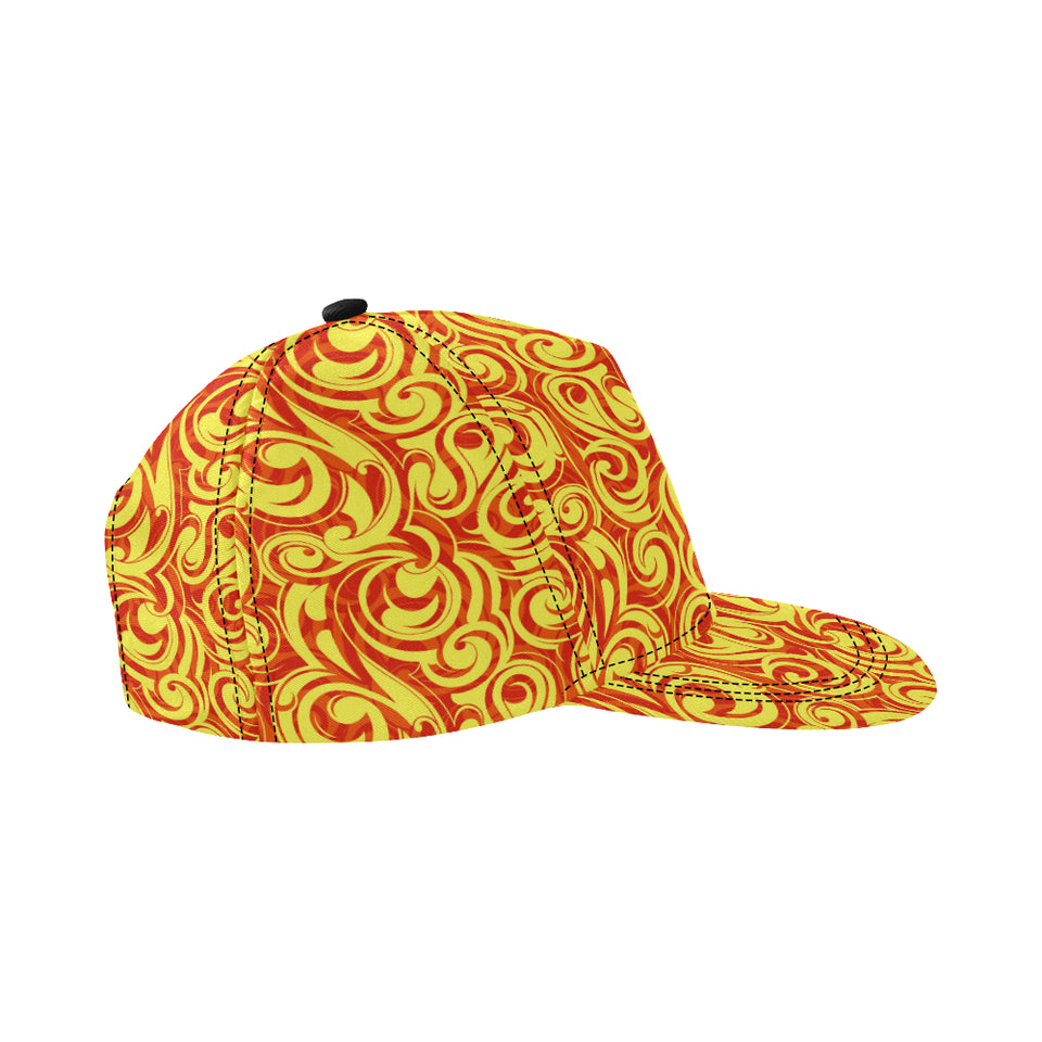 Fire flame design pattern All Over Print Snapback Cap