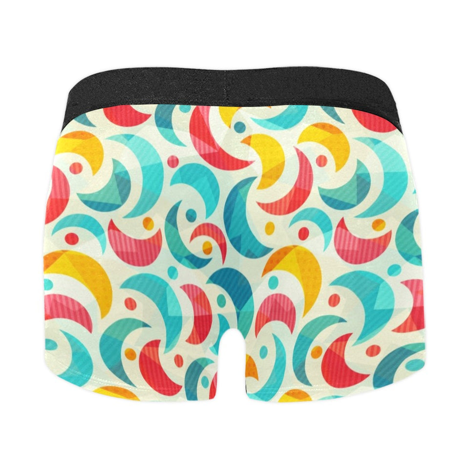 Colorful moon pattern Men's All Over Print Boxer Briefs Men's Underwear