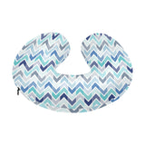 zigzag  chevron blue pattern U-Shaped Travel Neck Pillow
