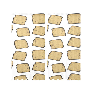 Bread Toast Pattern Print Design 03 Gauze Curtain