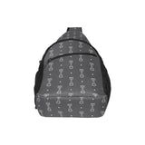 Engine Piston Black Background Pattern Design 02 All Over Print Chest Bag