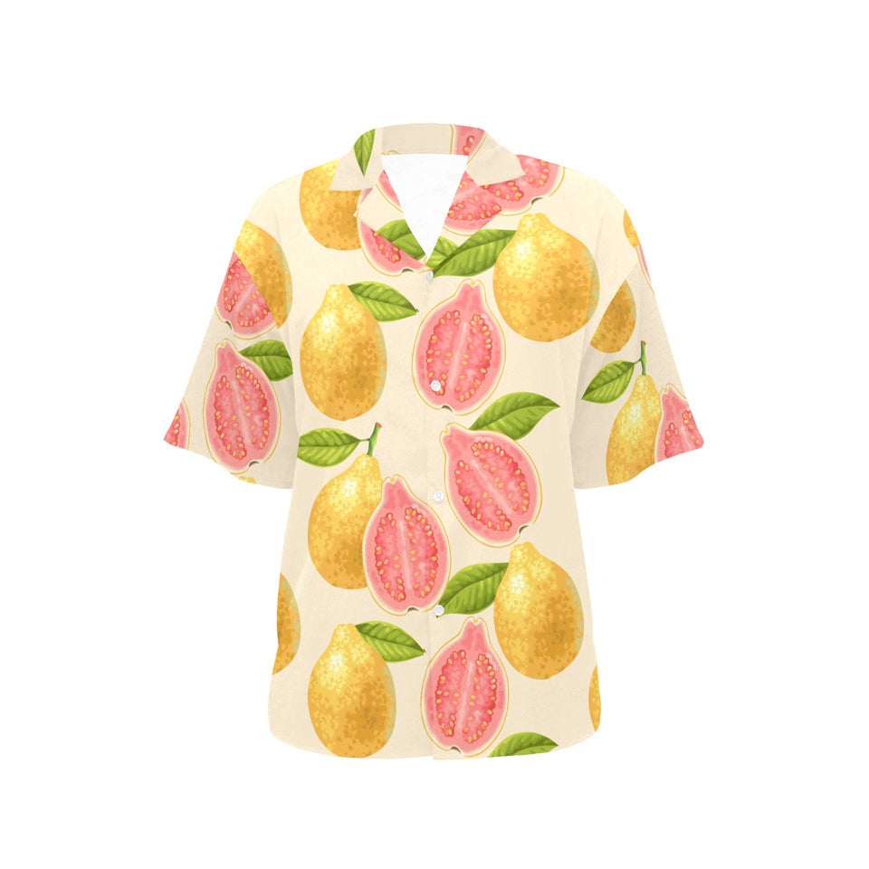 Beautiful guava pattern Women's All Over Print Hawaiian Shirt