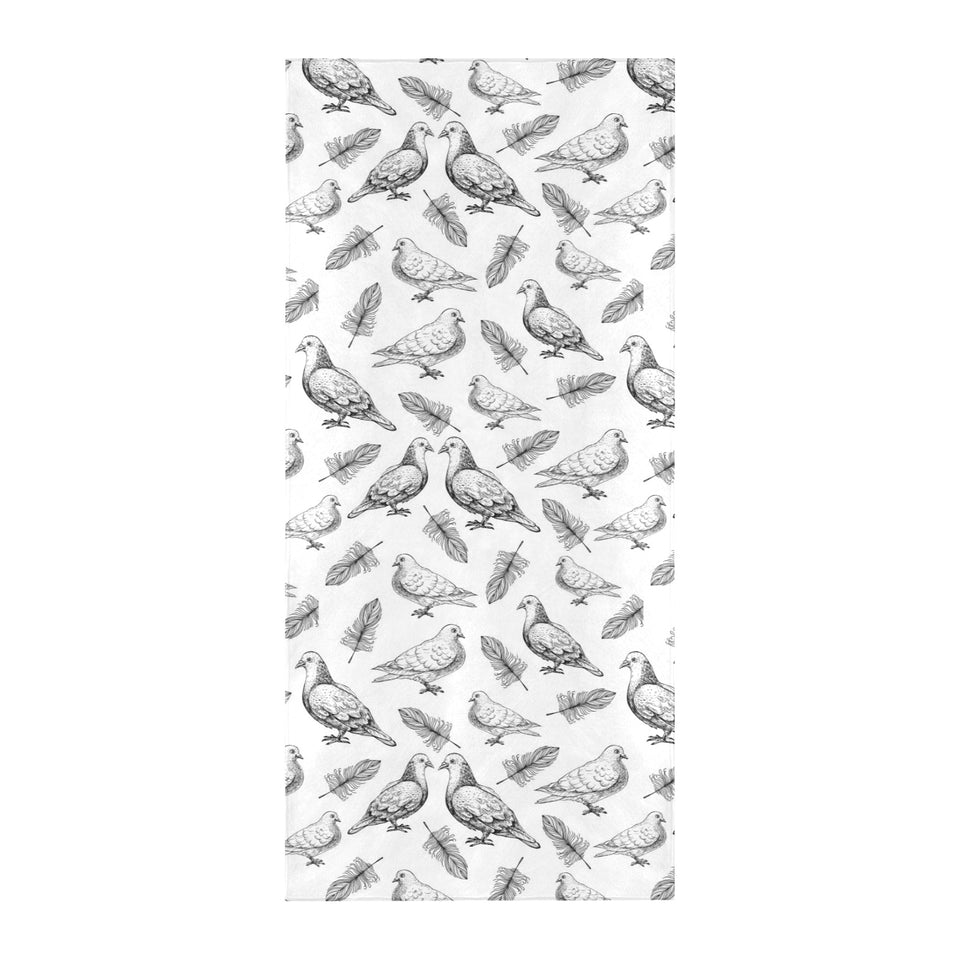Pigeon Pattern Print Design 05 Beach Towel