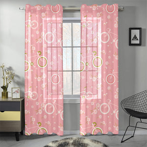 Bicycle Pattern Print Design 02 Gauze Curtain