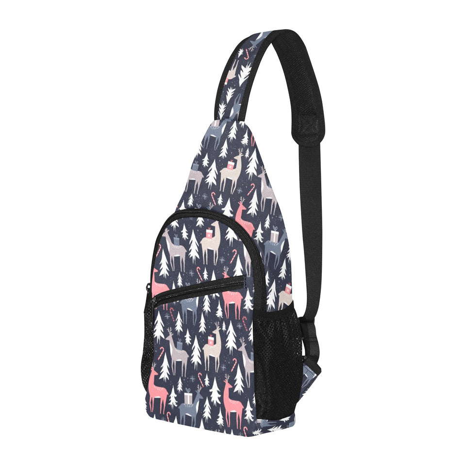 Deers Winter Christmas pattern All Over Print Chest Bag