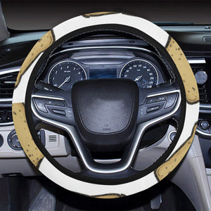 Bread Toast Pattern Print Design 03 Car Steering Wheel Cover