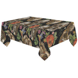 Skull rose humming bird flower pattern Tablecloth